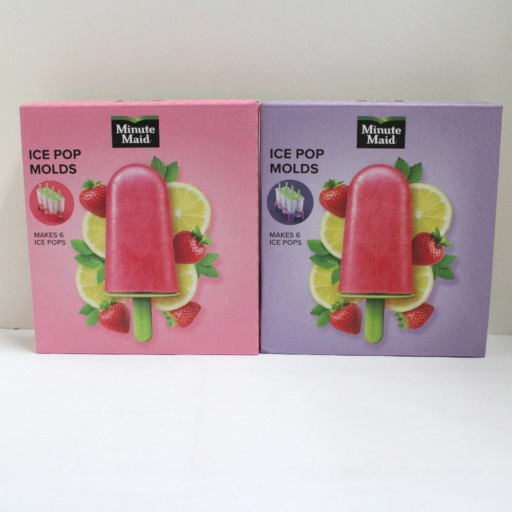 2 Boxes (6 Each = 12) Minute Maid Ice Pop Molds in Unopened Box
